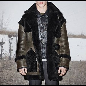 Coach Shearling Jacket in Green